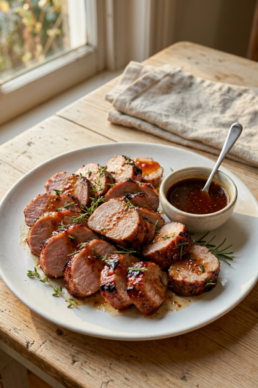 pork tenderloin with sweet chili soy glaze