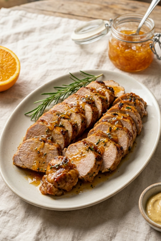 pork tenderloin with rosemary orange glaze