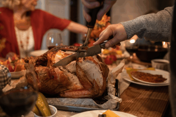 Carving holiday turkey